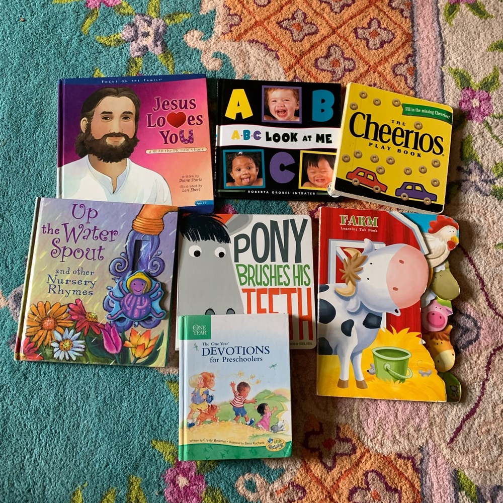 Children's Book Set with Cheerios and ABC devotions bundle lot board book